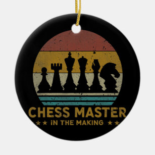 Chess Master Chess Vintage Chess Game Funny Chess Ceramic Tree Decoration