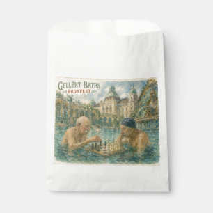 Chess match Gellert Baths Budapest Hungary Favour Bags