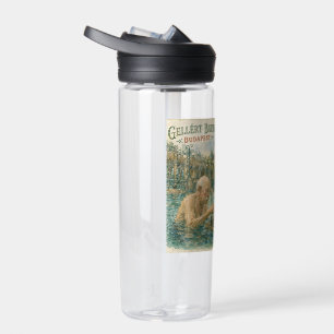 Chess match Gellert Baths Budapest Hungary Water Bottle