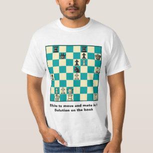 Chess Mate In 1 Puzzle #1 Value T-Shirt