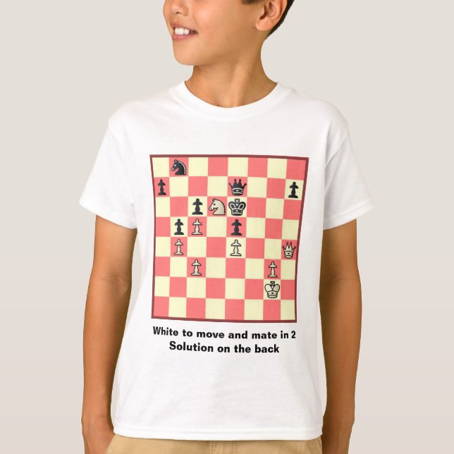 Chess Mate In 2 Puzzle #4 T-Shirt (Front)