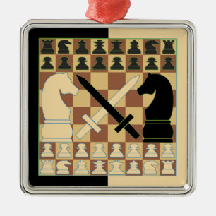 CHESS METAL TREE DECORATION