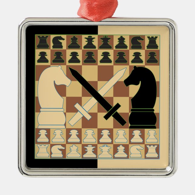 CHESS METAL TREE DECORATION (Front)