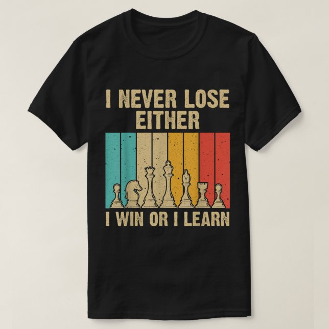 Chess Mindset Quote Retro Design T-Shirt (Design Front)