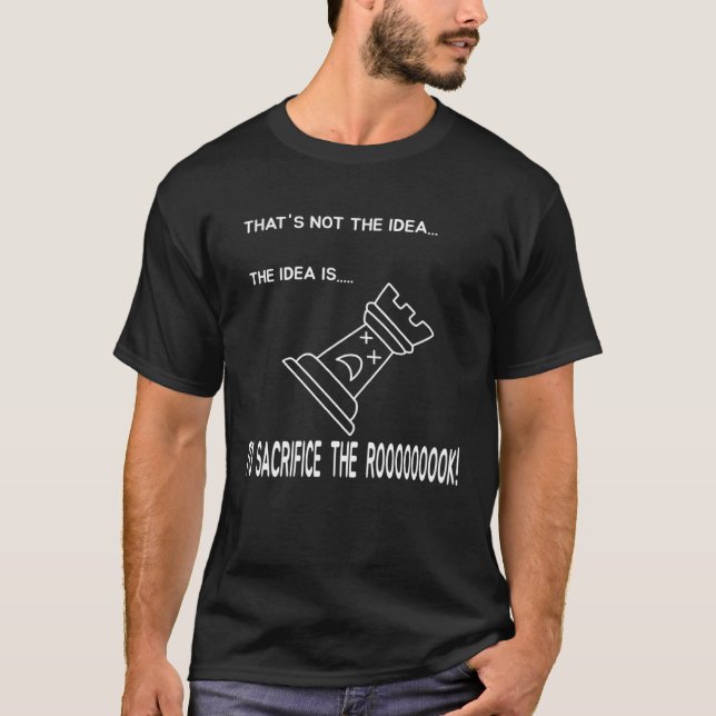Chess Motif Sacrifice The ROOK T-Shirt (Front)