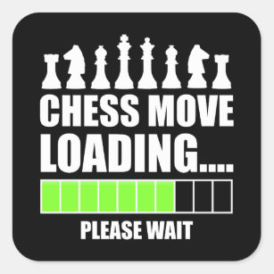 Chess Move Loading - Please Wait Square Sticker
