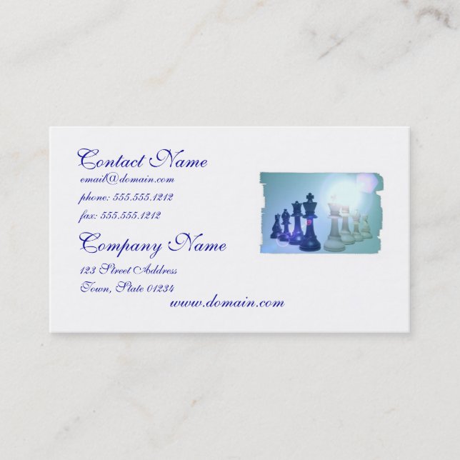 Chess Moves Business Cards (Front)