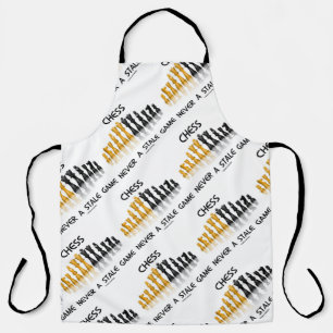Chess Never A Stale Game Reflective Chess Set Apron