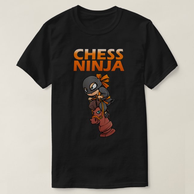 Chess Ninja | Funny Gamer and Strategy Design T-Shirt (Design Front)