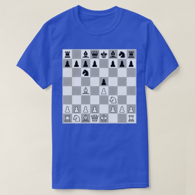 Chess Opening Italian Game E4 Player Giuoco Piano  T-Shirt (Design Front)