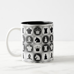 Chess Pattern Two-Tone Coffee Mug