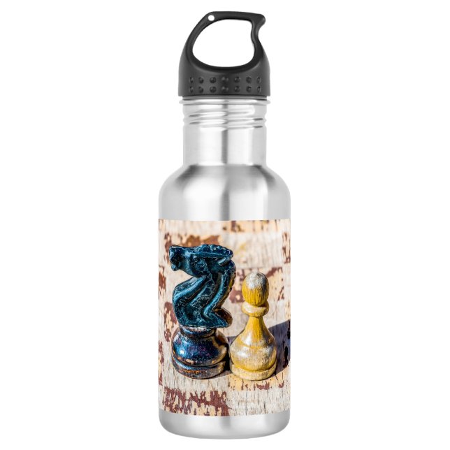 Chess Pawn and Knight - Veterans 532 Ml Water Bottle (Front)