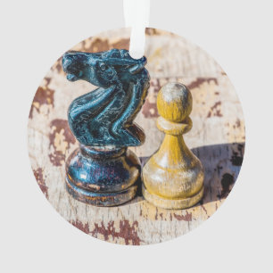 Chess Pawn and Knight - Veterans Ornament