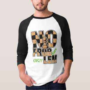 Chess Pawn Raglan Tee   Custom Text Gift