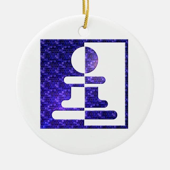 chess Pawn Reflections Ornament (Front)