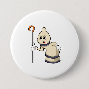 Chess piece Bishop at Chess 7.5 Cm Round Badge