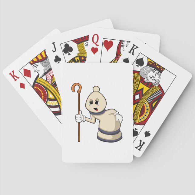 Chess piece Bishop at Chess Playing Cards (Back)