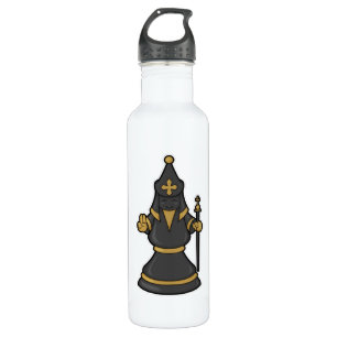 Chess piece Bishop at Chess with Staff 710 Ml Water Bottle