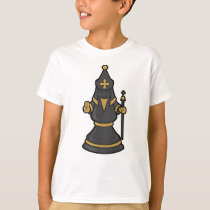 Chess piece Bishop at Chess with Staff T-Shirt