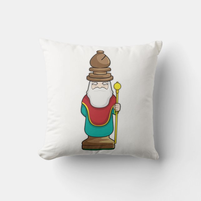 Chess piece Bishop Chess Cushion (Front)