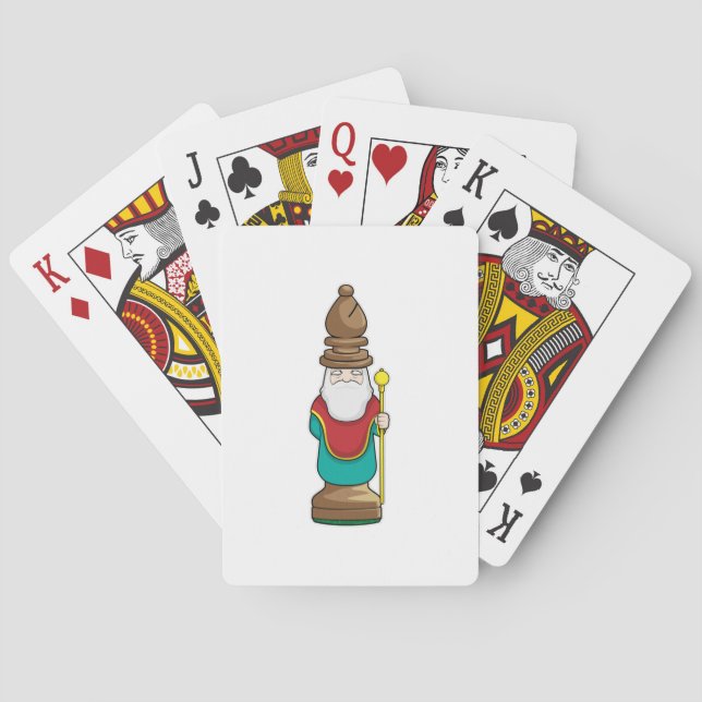 Chess piece Bishop Chess Playing Cards (Back)