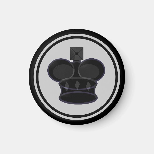 Chess Piece Black King Magnet (Front)