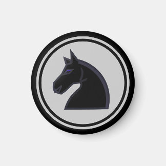 Chess Piece Black Knight Magnet