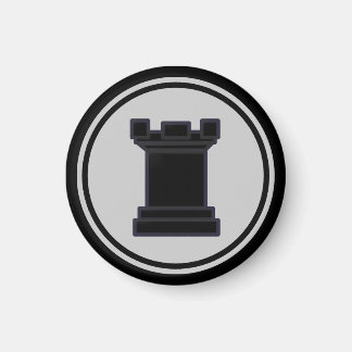 Chess Piece Black Rook Magnet