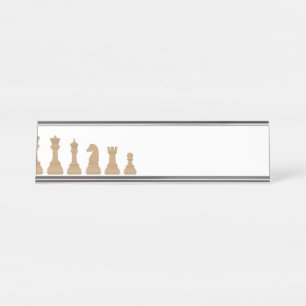 Chess Piece Board Game Desk Name Plate