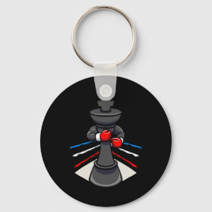 Chess Piece Boxer Boxing Gloves King Key Ring