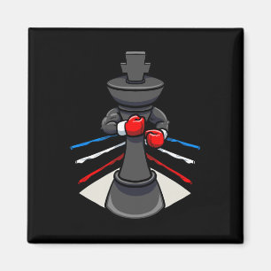 Chess Piece Boxer Boxing Gloves King Magnet