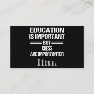Chess Piece Education Humour Sarcastic Funny Chris Business Card