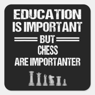 Chess Piece Education Humour Sarcastic Funny Chris Square Sticker