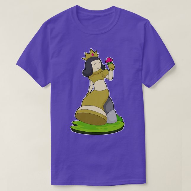 Chess piece Flower Chess T-Shirt (Design Front)