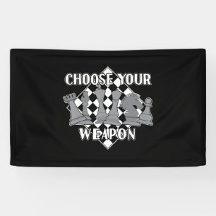 Chess Piece Game Strategy Gift A Chess Player Banner