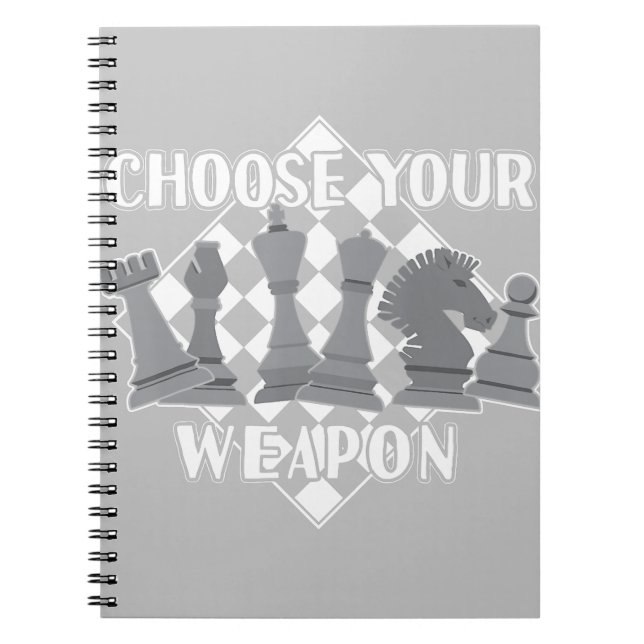Chess Piece Game Strategy Gift A Chess Player Notebook (Front)