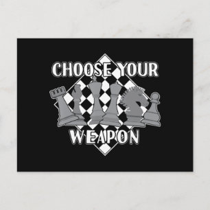 chess piece game strategy gift  a chess player postcard