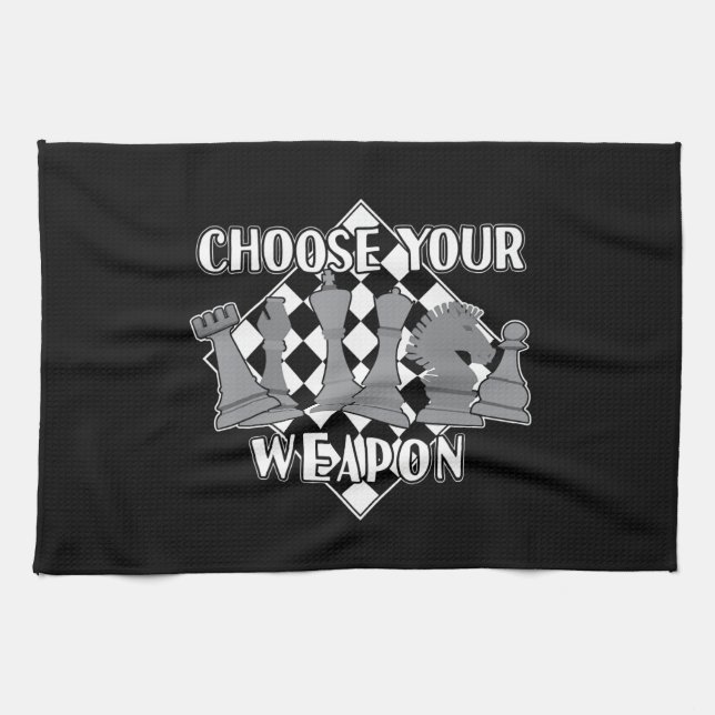 chess piece game strategy gift  a chess player tea towel (Horizontal)