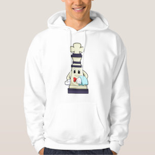 Chess piece King as Waiter with Towel Hoodie