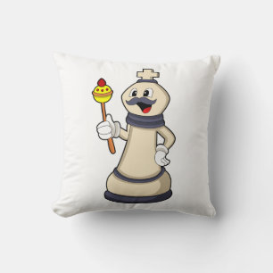 Chess piece King at Chess.PNG Cushion