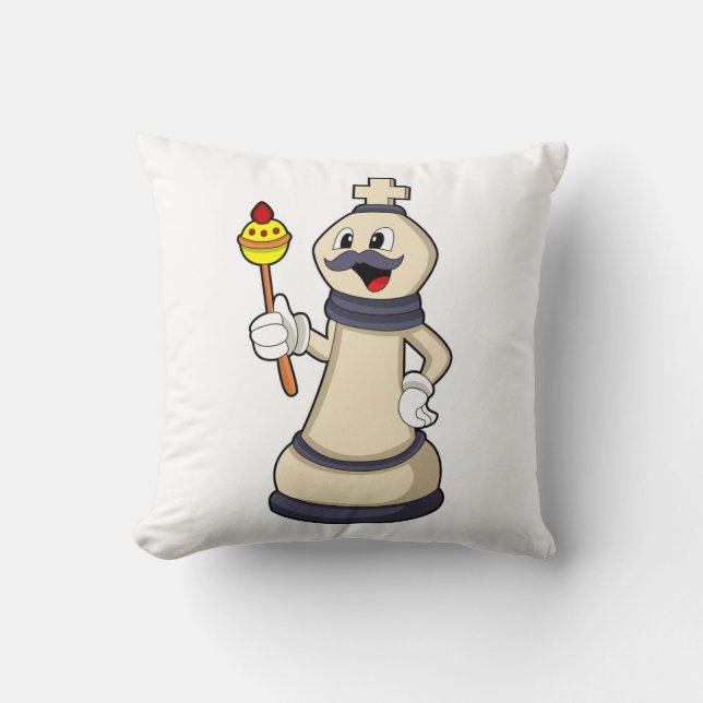 Chess piece King at Chess.PNG Cushion (Front)