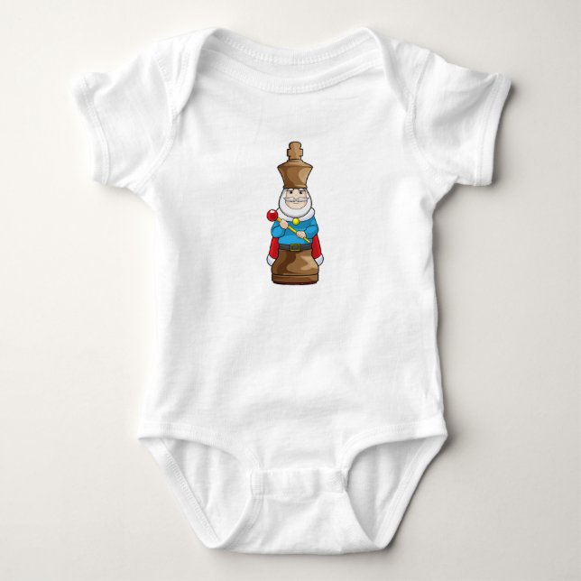 Chess piece King Chess Baby Bodysuit (Front)