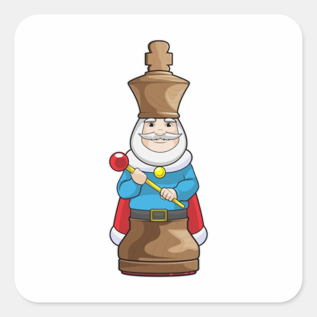 Chess piece King Chess Square Sticker (Front)