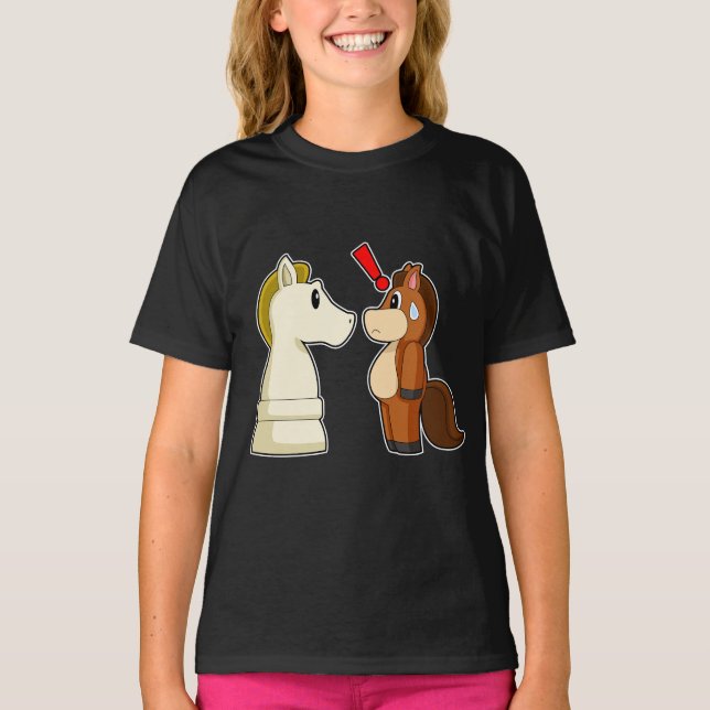 Chess piece Knight Horse Chess T-Shirt (Front)