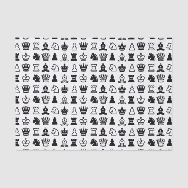 Chess Piece Pattern Tissue Paper (Front)
