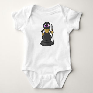 Chess piece Pawn at Chess with Spear Baby Bodysuit