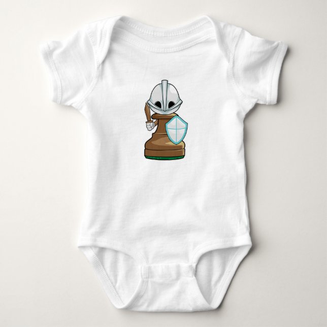 Chess piece Pawn Chess Baby Bodysuit (Front)