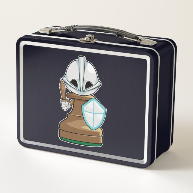 Chess piece Pawn Chess Metal Lunch Box (Front)