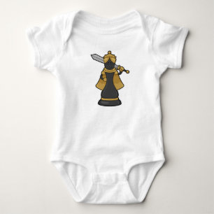 Chess piece Queen at Chess with Sword Baby Bodysuit
