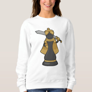 Chess piece Queen at Chess with Sword Sweatshirt
